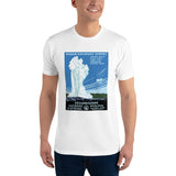 Yellowstone National Park Poster, 1938 men's t-shirt white