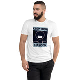 Keep Your Mask on COVID poster men's t-shirt white