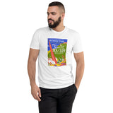 1939 Worlds Fair: Visit Beautiful Sea Cliff Vintage Travel Poster men's white t-shirt