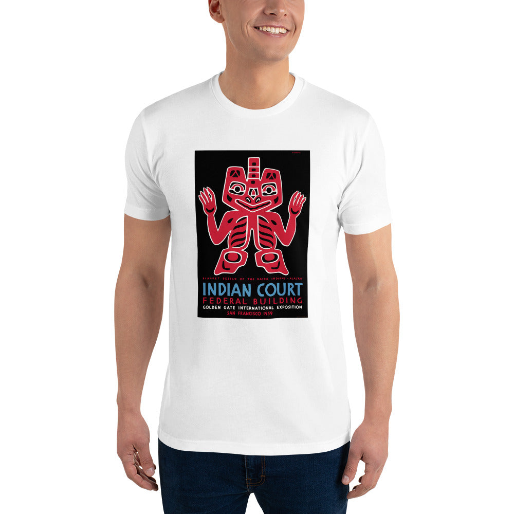 Indian Court: Haida Blanket Design poster men's white t-shirt