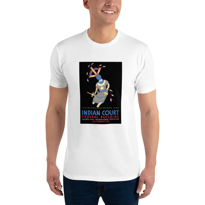 Indian Court: Apache Devil Dancer poster men's white t-shirt