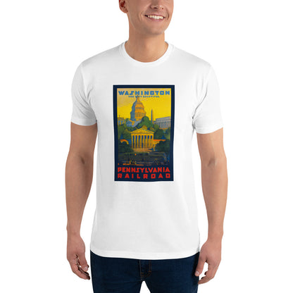 Washington, the City Beautiful Poster men's white t-shirt