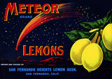 Meteor Lemons crate label
