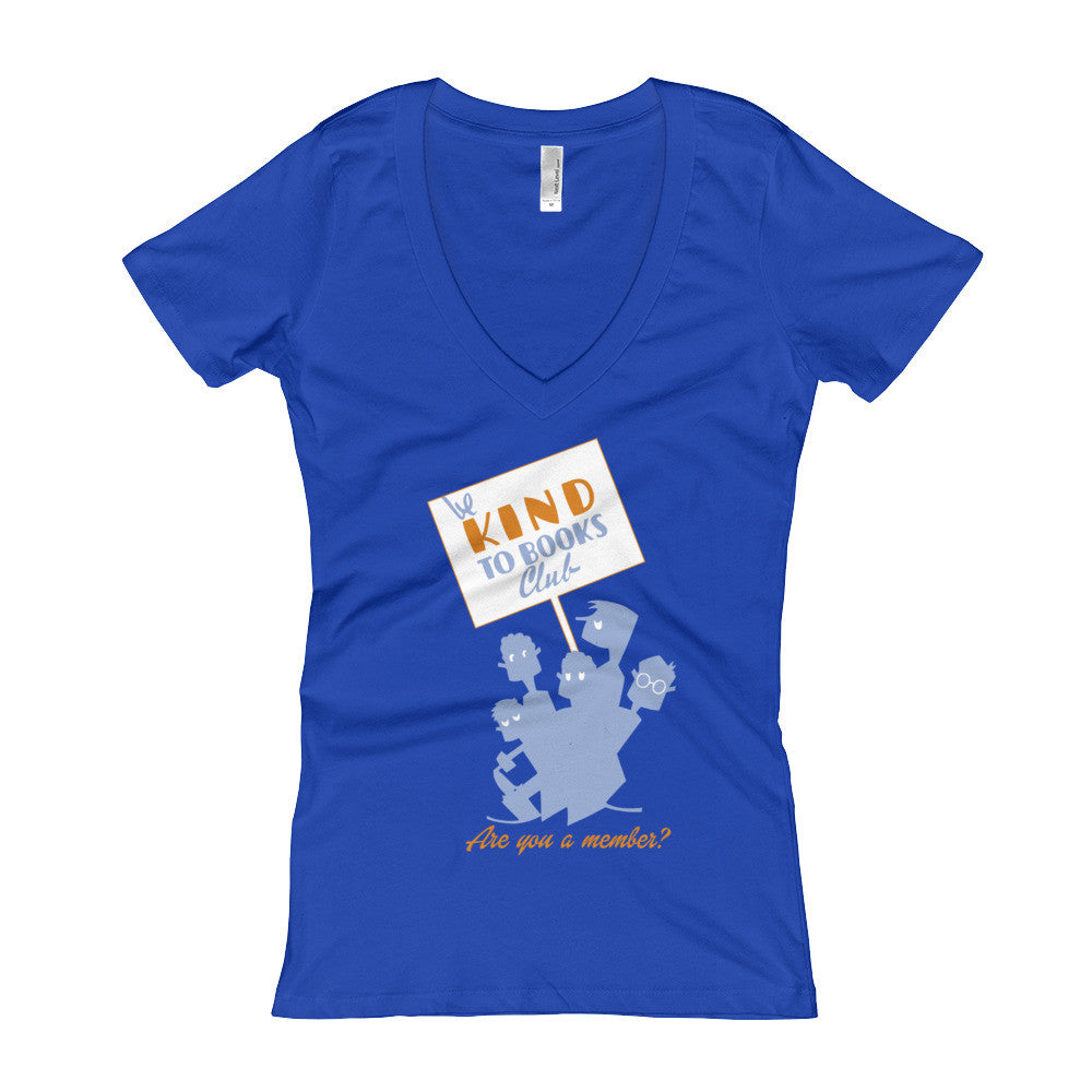 Be Kind to Books Club Women's T-Shirt Blue