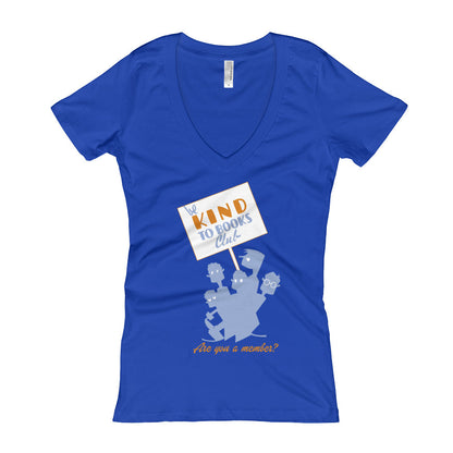 Be Kind to Books Club Women's T-Shirt Blue