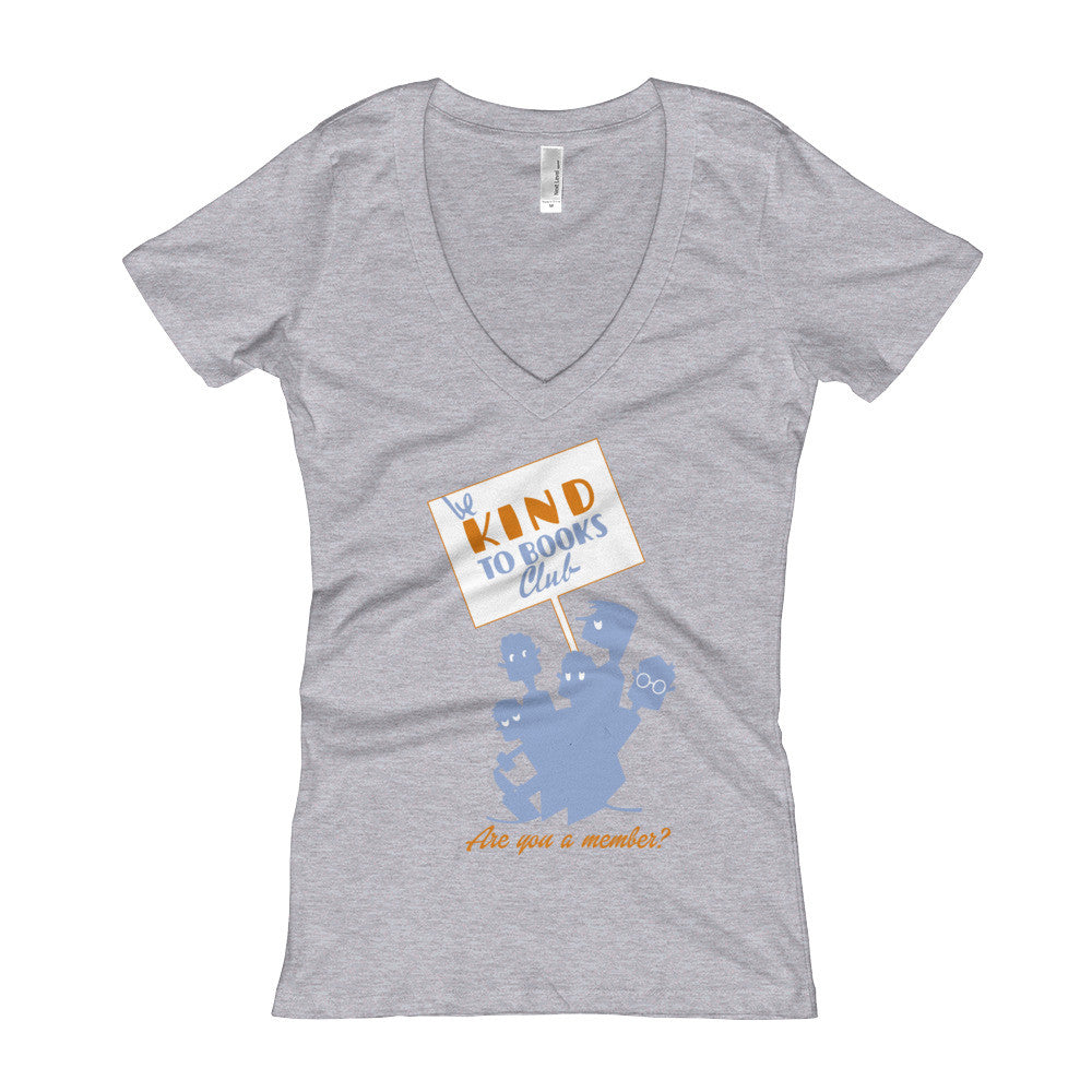 Be Kind to Books Club Women's T-Shirt Grey