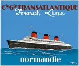 Normandie Vintage Travel Poster