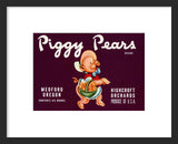 Piggy Pears framed print