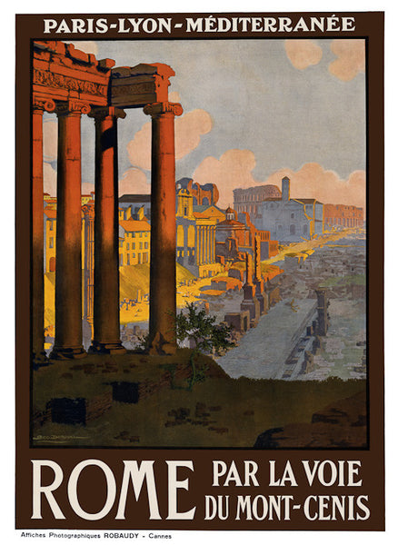 Roman Forum Vintage Travel Poster