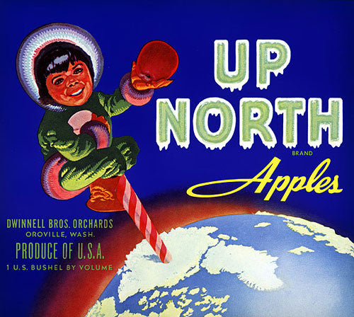 Up North Apples Crate Label