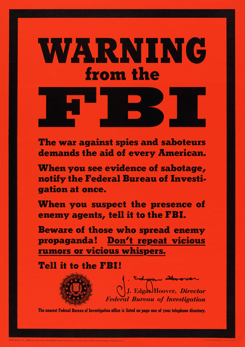 Warning from the FBI