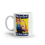 But First, Coffee: Rosie the Riveter Poster coffee mug