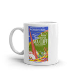 1939 Worlds Fair: Visit Beautiful Sea Cliff Vintage Travel Poster coffee mug