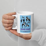 Indian Court Antelope Hunt poster coffee mug in hand