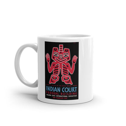 Indian Court: Haida Blanket Design poster coffee mug