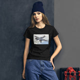 Long-Range Bristol "Beaufighter" Cutaway poster women's black t-shirt