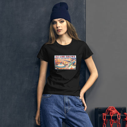 Foley & Burk Shows poster women's black t-shirt