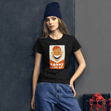 Funny Side Up poster women's black t-shirt