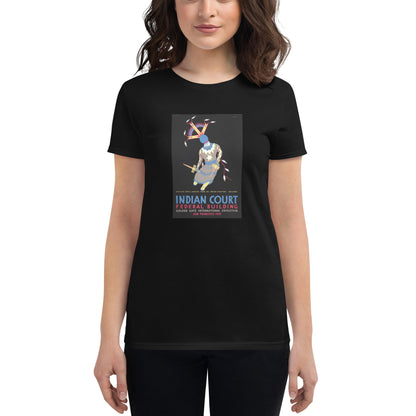 Indian Court: Apache Devil Dancer poster women's black t-shirt