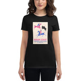 Indian Court Buffalo Hunt poster women's black t-shirt