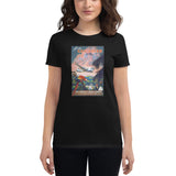 Fly to the Caribbean by Clipper women's black t-shirt