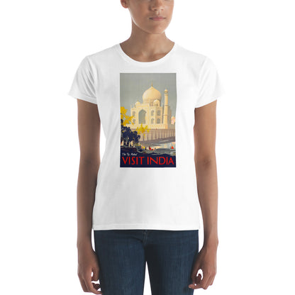 Visit India: The Taj Mahal Vintage Travel Poster