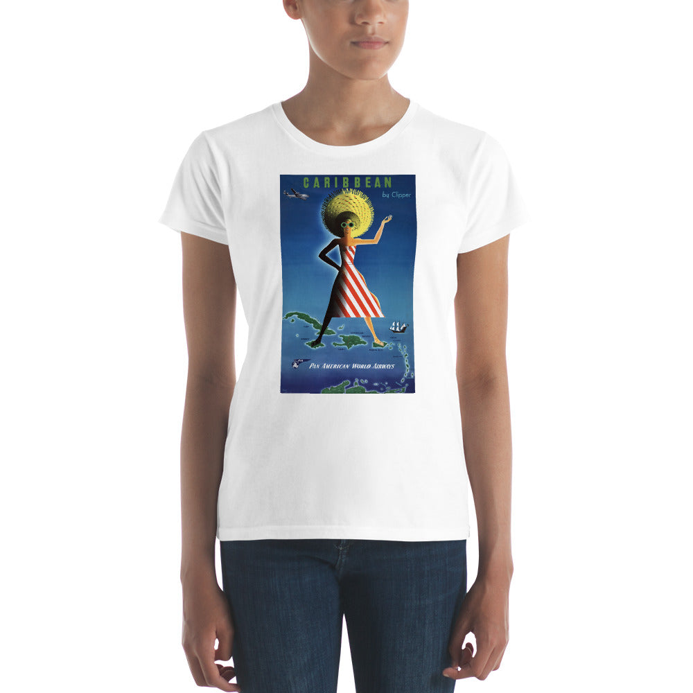 Caribbean by Clipper Vintage Travel Poster