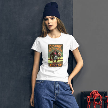 Destroy This Mad Brute women's white t-shirt