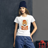 Funny Side Up poster women's white t-shirt