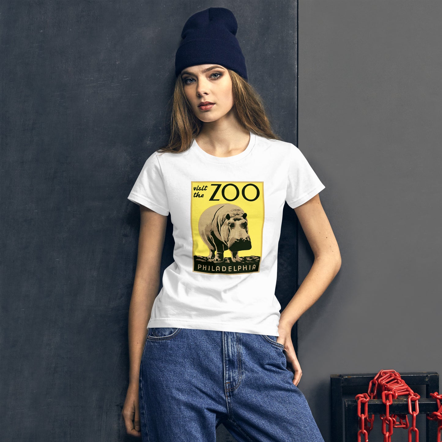 Visit the Zoo: Philadelphia poster women's white t-shirt