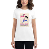 Indian Court Buffalo Hunt poster women's white t-shirt