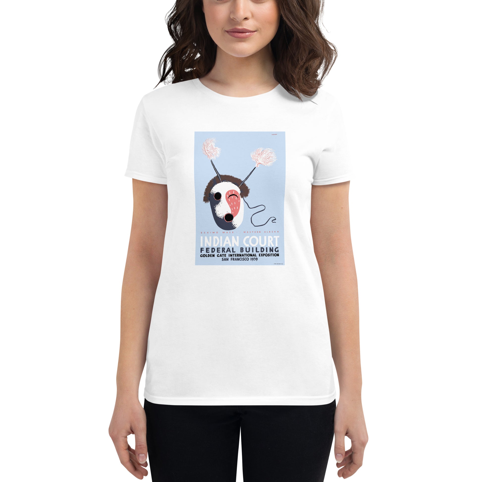 Indian Court: Eskimo Mask poster women's white t-shirt