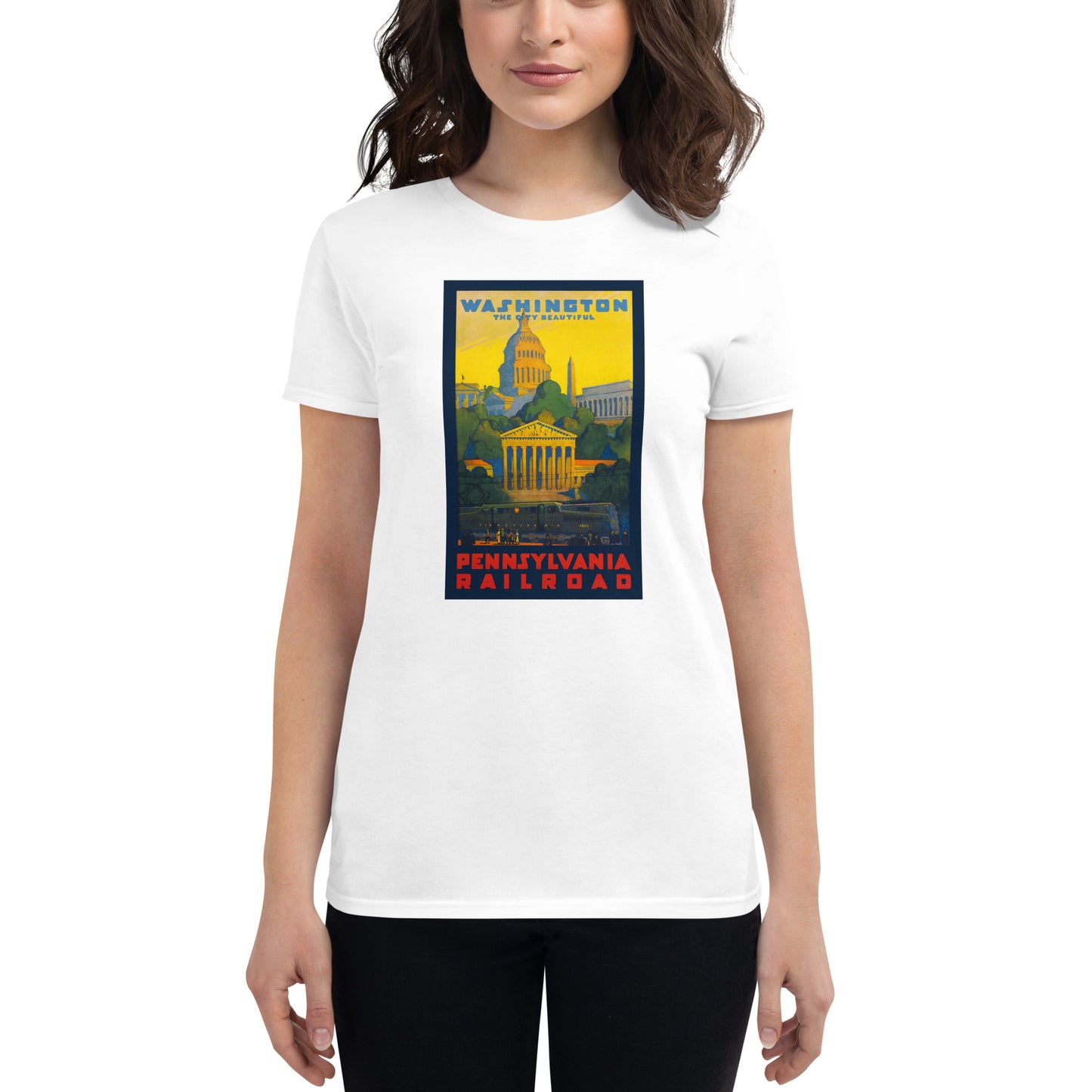 Washington, the City Beautiful Poster women's white t-shirt