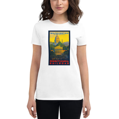 Washington, the City Beautiful Poster women's white t-shirt